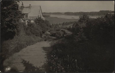fotopostkaart, Viljandi, Trepimägi, villa Eiche (põles 1927), järv, u 1915, foto J. Riet  duplicate photo