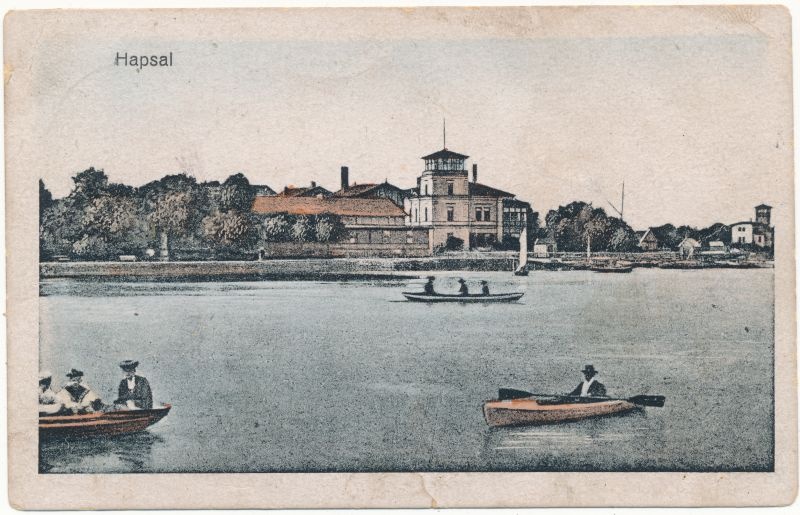 Postkaart. Vaade Tagalahele ja villa Friedheimile 1919