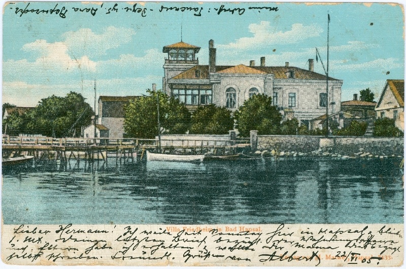 Postkaart. Villa Friedheim enne 1905