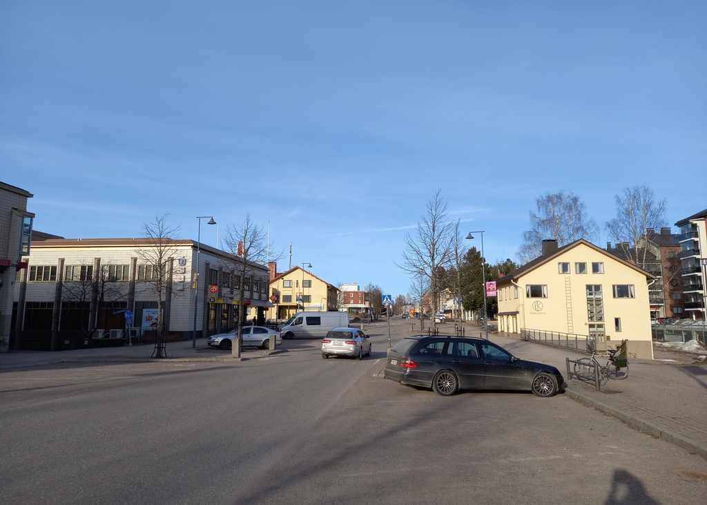 Mäntsälä, Keskuskatu Mäntsälän kirkonkylällä, n. 1950-luku rephoto