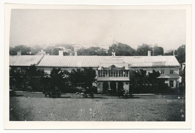Foto. Hotell "Salong" Haapsalus Turuplatsi ääres. Põles ära 11. aug. 1906. HM 1341. Reprodutsioon.  duplicate photo