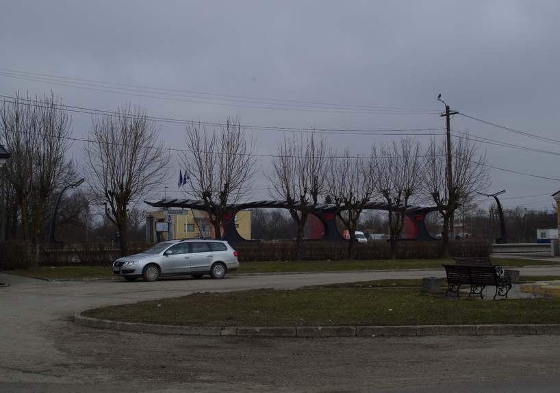 View of Rakvere railway station building rephoto