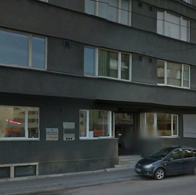 Korterelamu Tallinnas Pärnu mnt 23, fassaadivaated. Arhitekt Eugen Sacharias rephoto