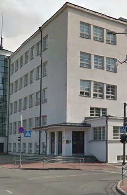 Lenderi gümnaasium Tallinnas, vaade. Arhitekt Herbert Johanson rephoto