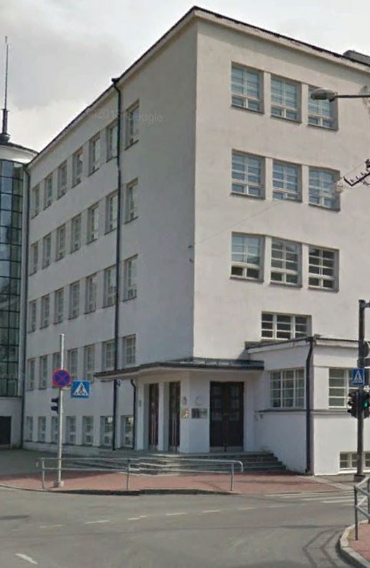 Lenderi gümnaasium Tallinnas, vaade. Arhitekt Herbert Johanson rephoto
