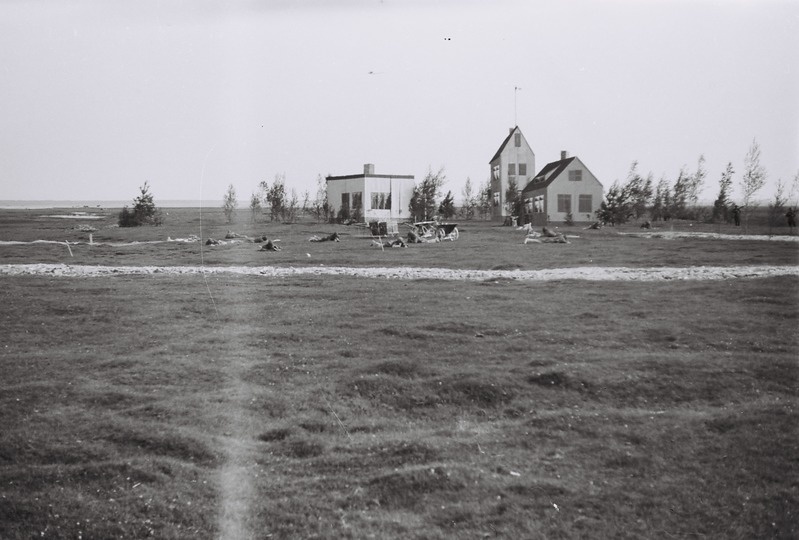 Fotonegatiiv. Tuletõrje demonstratsioonesinemine Pärnu rannas 1938