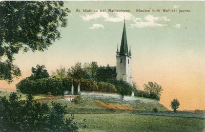 Trükipostkaart, värviline. Madise kirik. Paldiski  duplicate photo