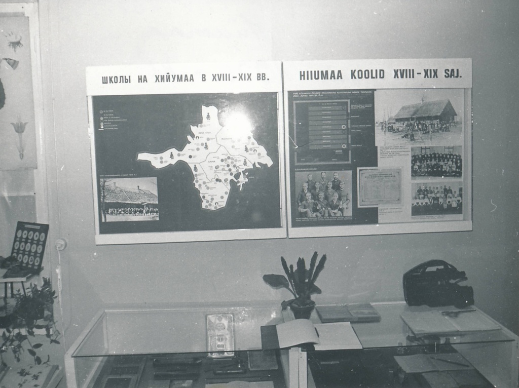 Hiiumaa muuseum. Kooliteemaline näitus. 1990ndatel.