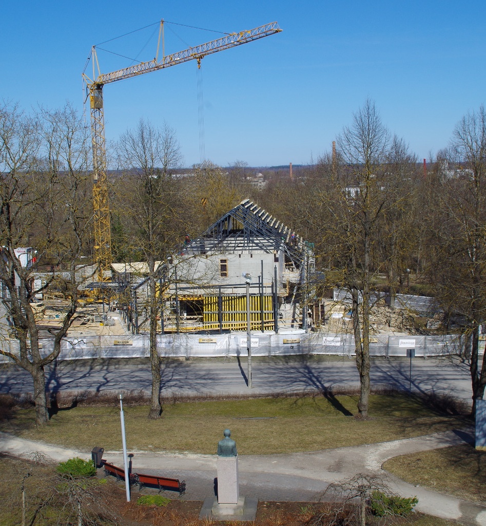 Rakvere, view from Vallimäe towards the people rephoto