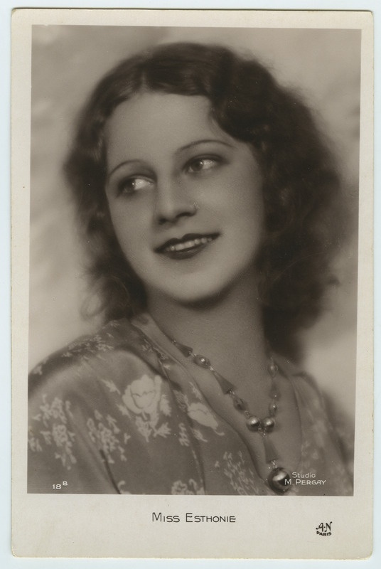 Miss Estonia 1931 Lilly Silberg. Pariis, 1931. Foto Studio M. Pergay.