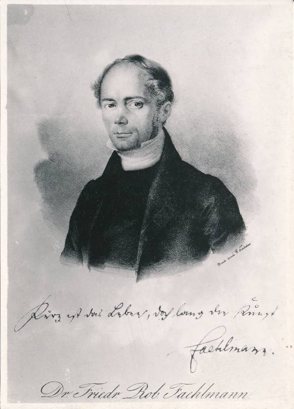 Portreefoto. TÜ Eesti keele lektor Friedrich Robert Faehlmann (1798–1850). 19.sajand.