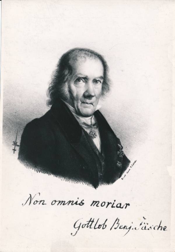 Portreefoto. TÜ Filosoofiaprofessor Gottlob Benjamin Jäsche (1762–1842). 19.sajand.