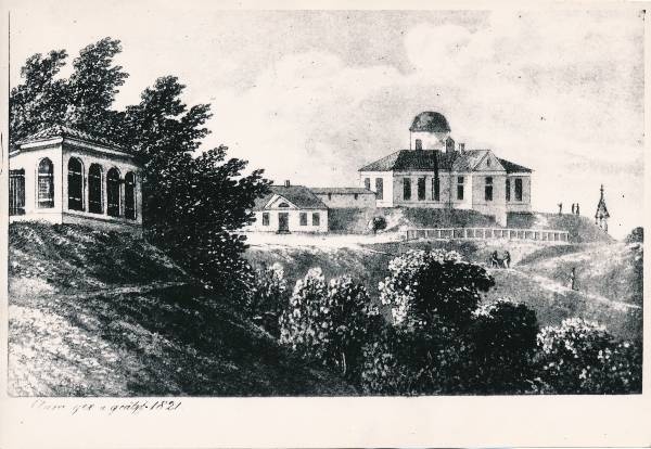 Fotokoopia. Tartu tähetorn. A. P. Clara akvatinta 1821.