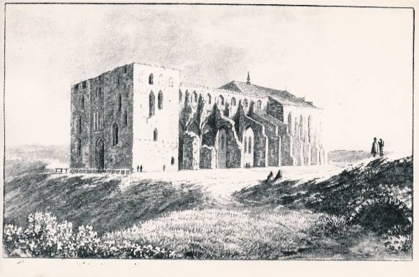Fotokoopia. Toomkiriku varemed Tartus. A.P. Clara akvatinta 1821.a.
