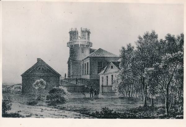 Fotokoopia A.Hageni joonistusest. Tartu Tähetorn. G.F.Schlateri litograafia 1830.a.