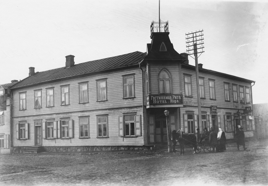 Foto. Võru. Hotel Riga Võrus, Kreutzwaldi tn. 34 1915.aastal.
