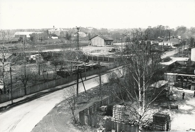 Foto. Vaade Jaama tänavale Võrus 1977.a.  duplicate photo