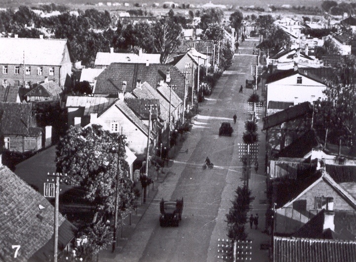 Fotopostkaart. Võru, vaade vanalinnale. Kreutzwaldi tänav.
