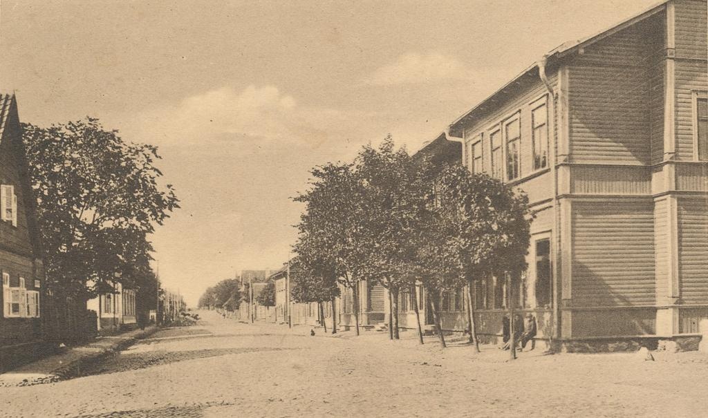 Trükipostkaart. Võru, Vaade Jüri tänavale.