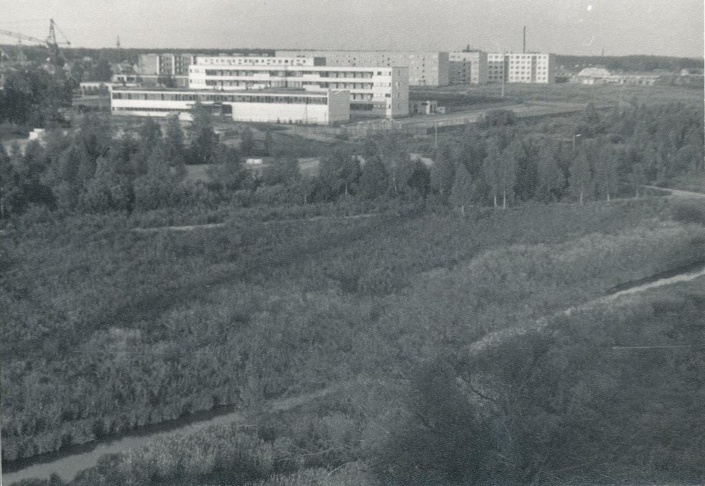 Foto. Võru linna vaade.  Vilja tänav  1981.a.