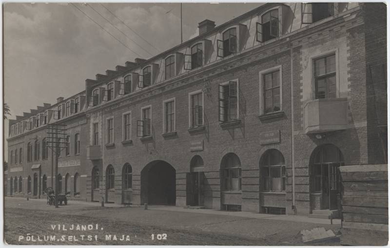 fotopostkaart, Viljandi, Tallinna tn 3, VEPS-i maja, u 1928, foto J. Riet