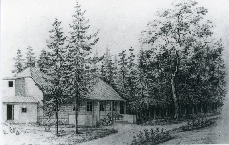 Sillamäe mõis (Sillamäggi), villa Villebois (pliiatsijoonis). Vaivara khk