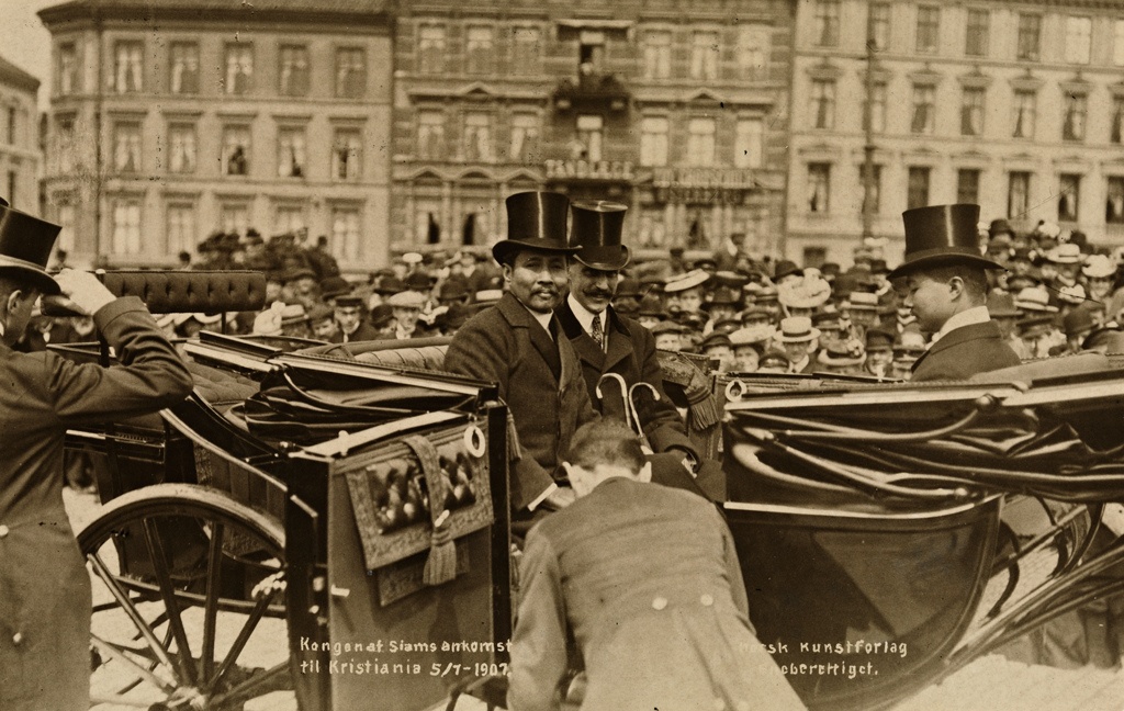 Kongen av Siams ankomst til Kristiania 5/7 1907