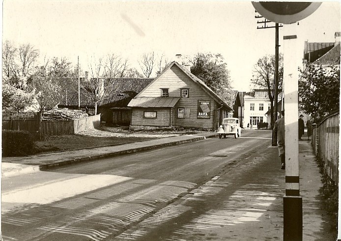 foto,  Pärnu tänav Paides 1968.a.