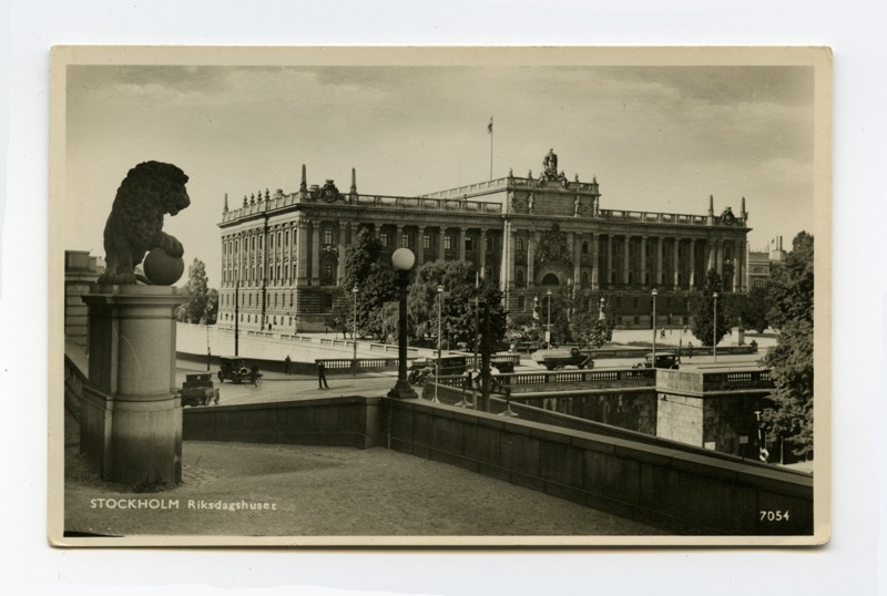 Vaade Riksdagi hoonele Stockholmis