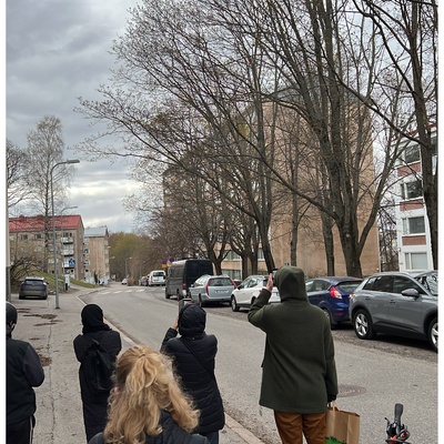 Näkymä Vellamonkatua pitkin pohjoiseen rephoto