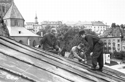 Tallinna ehitusremondi kontor. Kaljo Laursoo, Ago Liimand, Arnold Kiri.  similar photo