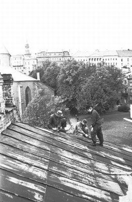 Tallinna ehitusremondi kontor. Kaljo Laursoo, Ago Liimand, Arnold Kiri.  similar photo