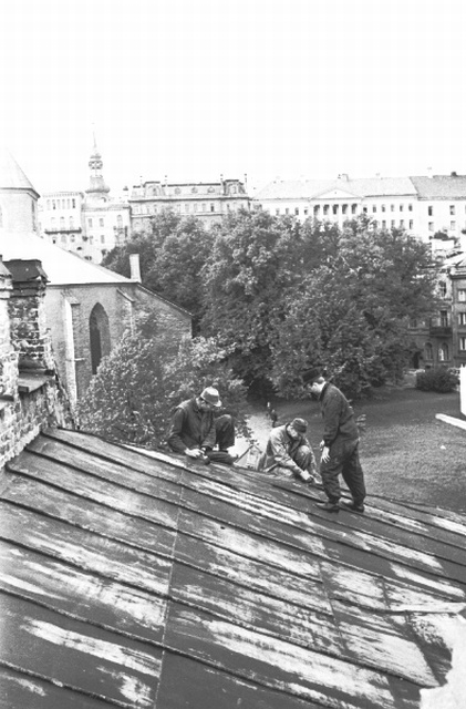 Tallinna ehitusremondi kontor. Kaljo Laursoo, Ago Liimand, Arnold Kiri.