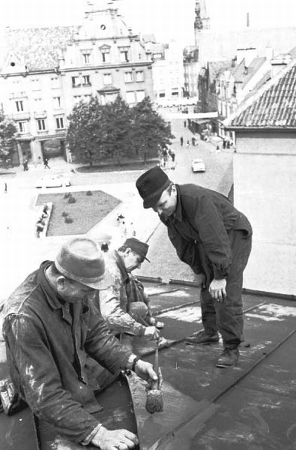 Tallinna ehitusremondi kontor. Kaljo Laursoo, Ago Liimand, Arnold Kiri.