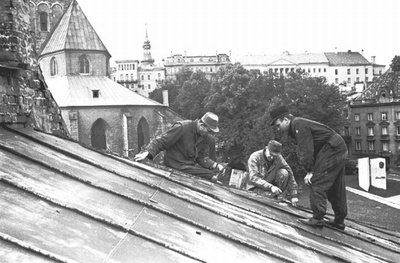 Tallinna ehitusremondi kontor. Kaljo Laursoo, Ago Liimand, Arnold Kiri.  similar photo