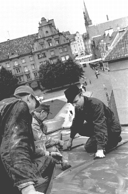Tallinna ehitusremondi kontor. Kaljo Laursoo, Ago Liimand, Arnold Kiri.  similar photo