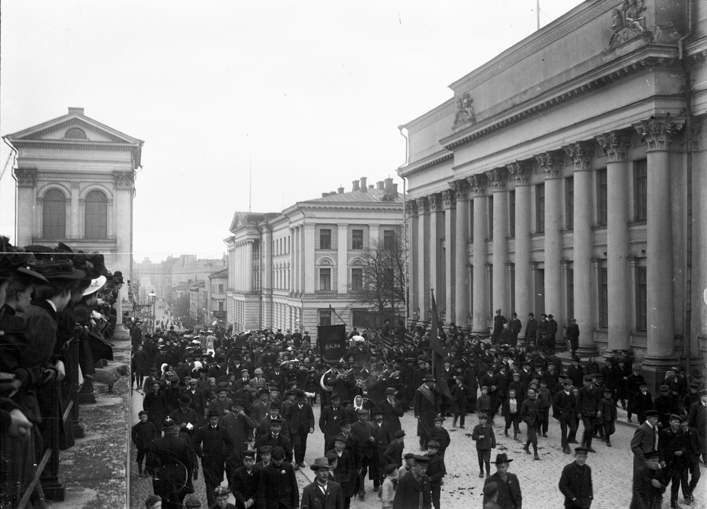 Parad på Unionsgatan. (1890-1910)
