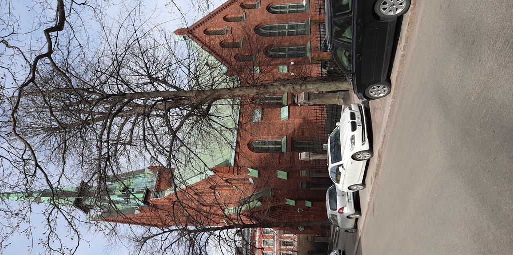 Saksalainen kirkko, Unioninkatu 1 - Bernhardinkatu 2 (=4), arkkitehdit Harald Bosse ja C. J. von Heideken, valmistunut v. 1864. rephoto