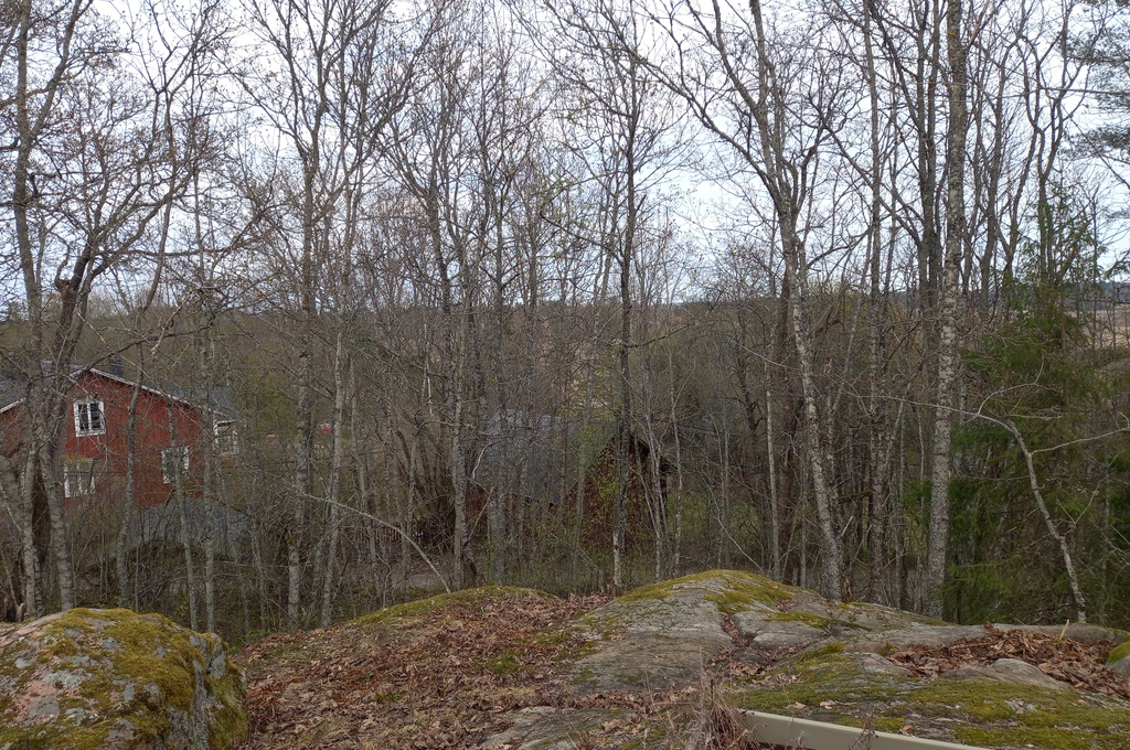 Näkymä Yli-Viisaan mäeltä Nummenpään kylässä Nurmijärvellä, 1930-1950-luku. Kuvaaja Minne Metso. rephoto