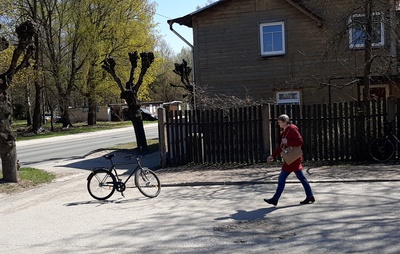 Group bicycles in the Taara Garden rephoto