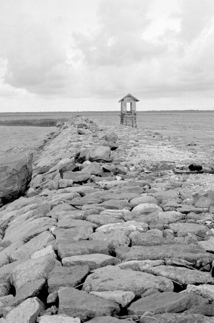 Hiiumaa. Orjaku sadama muul.