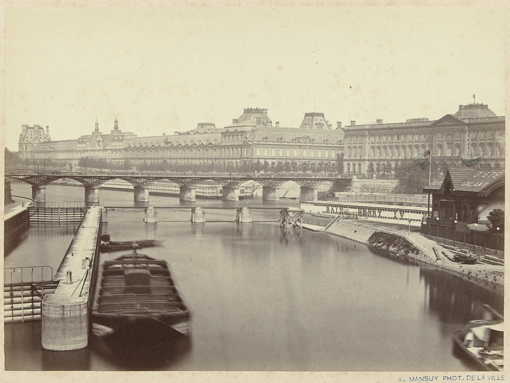 Gezicht op de Hine en het Louvre, Paris