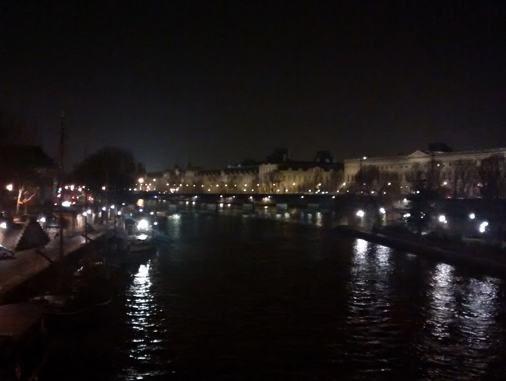 Gezicht op de Hine en het Louvre, Paris rephoto