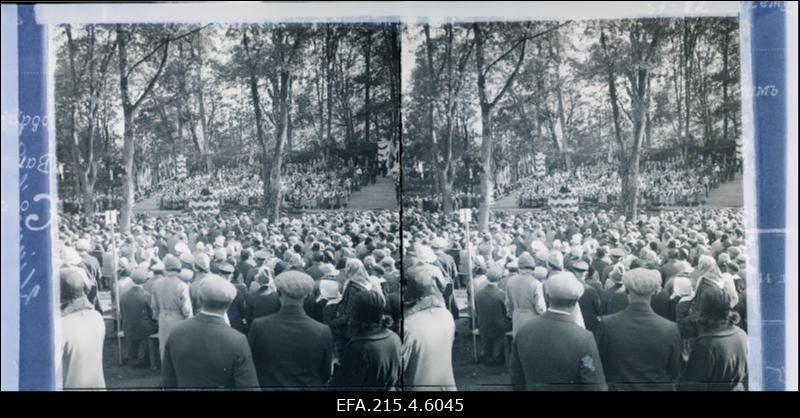 Vaade Viljandi lauluväljakule 1931. aasta laulupeo ajal.
