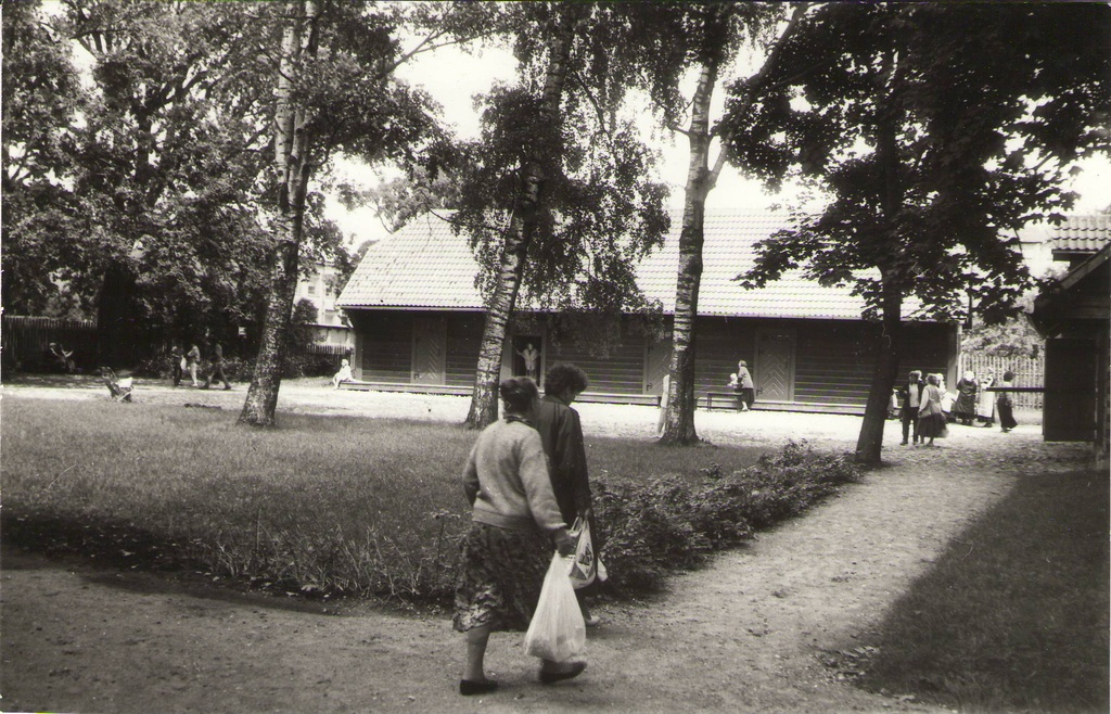 Foto. Vaade aidale Dr. Fr. R. Kreutzwaldi Memoriaalmuuseumi õuel. Võru, 1994.