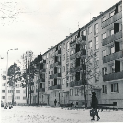 Foto. Elumaju Männi tänavalt Haapsalus. November 1973.a. Foto: T.Kohv.  duplicate photo