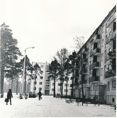 Foto. Haapsalus, Männi tänava elamurajoonis. November 1973.a. Foto: T.Kohv.  duplicate photo