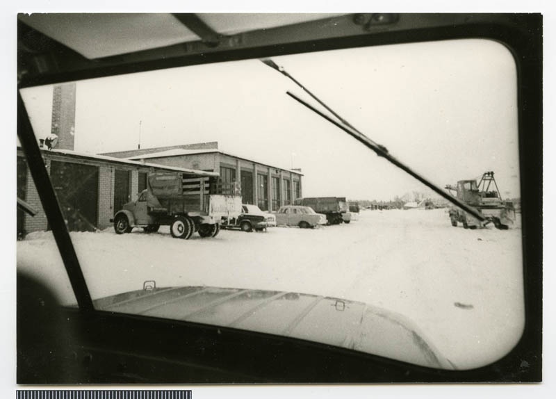 foto, Kolga-Jaani khk, Kolga-Jaani kolhoosi töökoda, talv 1979, foto. E. Veliste