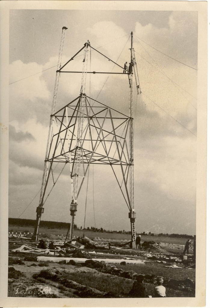 foto Türi raadiomasti ehitamine 1930-ndatel a.