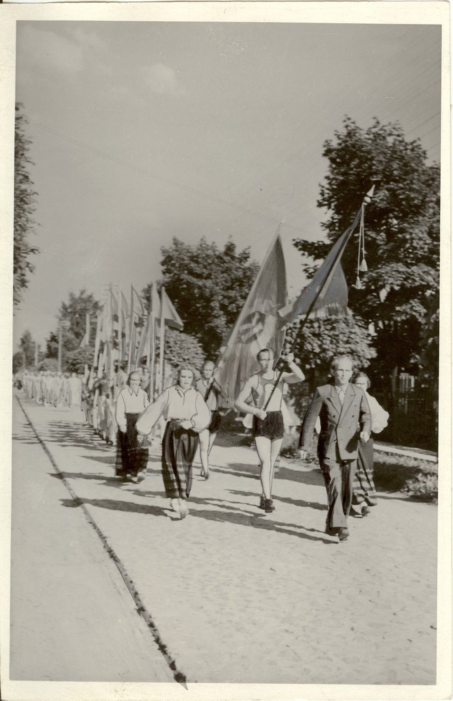 foto, põllumajanduskoolide spartakiaad Türil 1955.a.